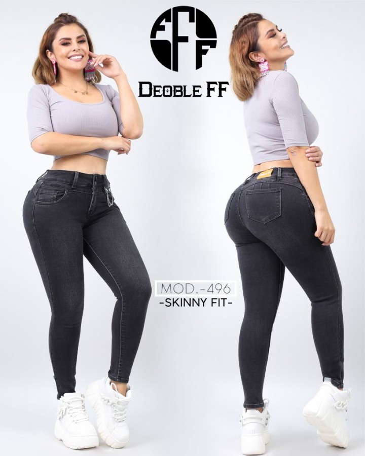 PANT. DEOBLE FF 496 Skinny fit Negro