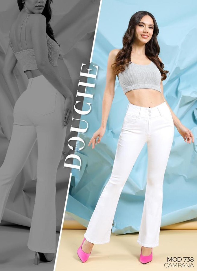 Pantalón Douche 738 Blanco Campana