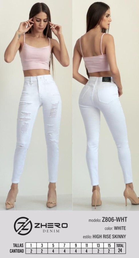 Pantalón ZHERO 806 blanco